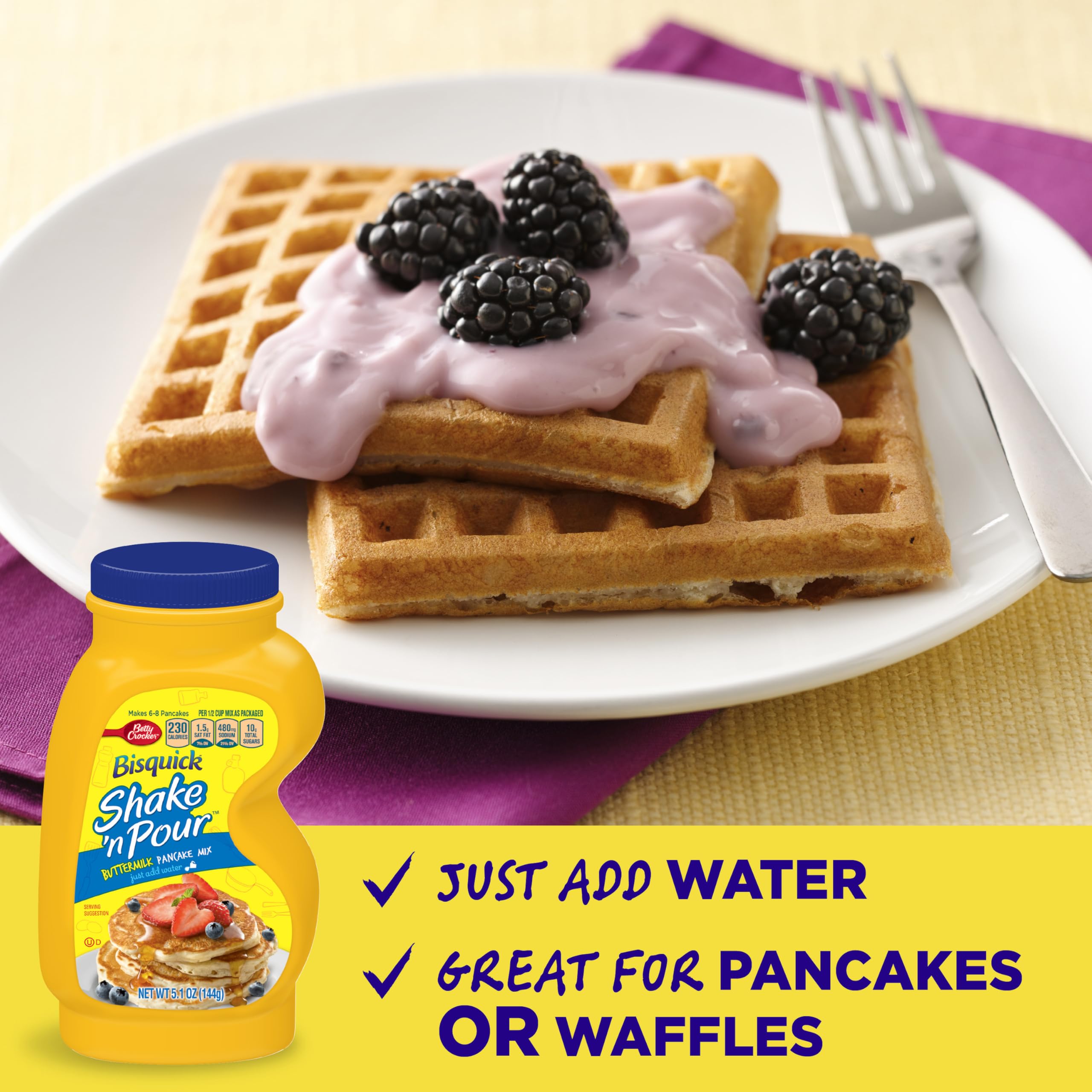 Betty Crocker Bisquick Shake 'n Pour, Buttermilk Pancake Mix, 5.1 oz - Image 6