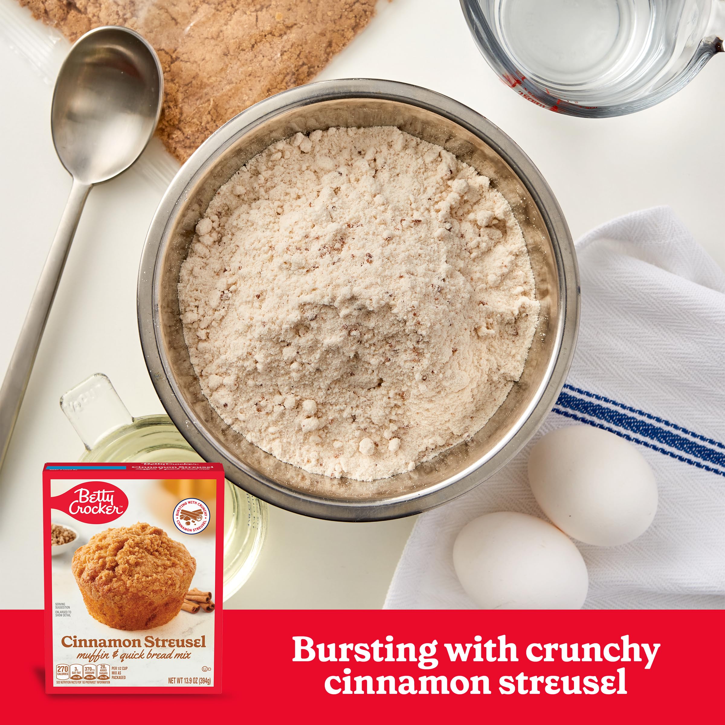 Betty Crocker Cinnamon Streusel Muffin and Quick Bread Mix, 13.9 oz. (Pack of 12) - Image 4