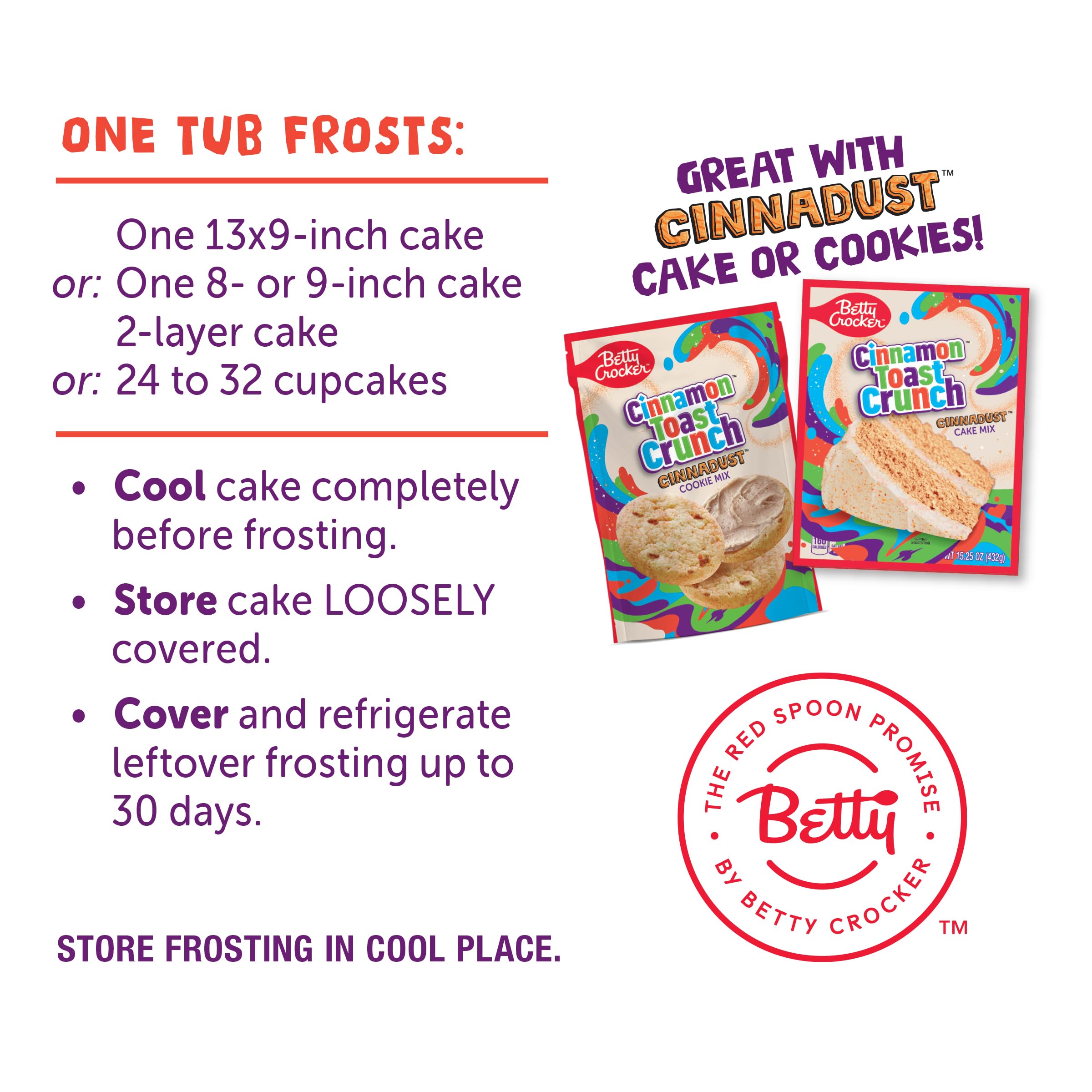 Betty Crocker Cinnamon Toast Crunch Frosting, Made with CINNADUST, 16 oz (Pack of 8) - Image 5