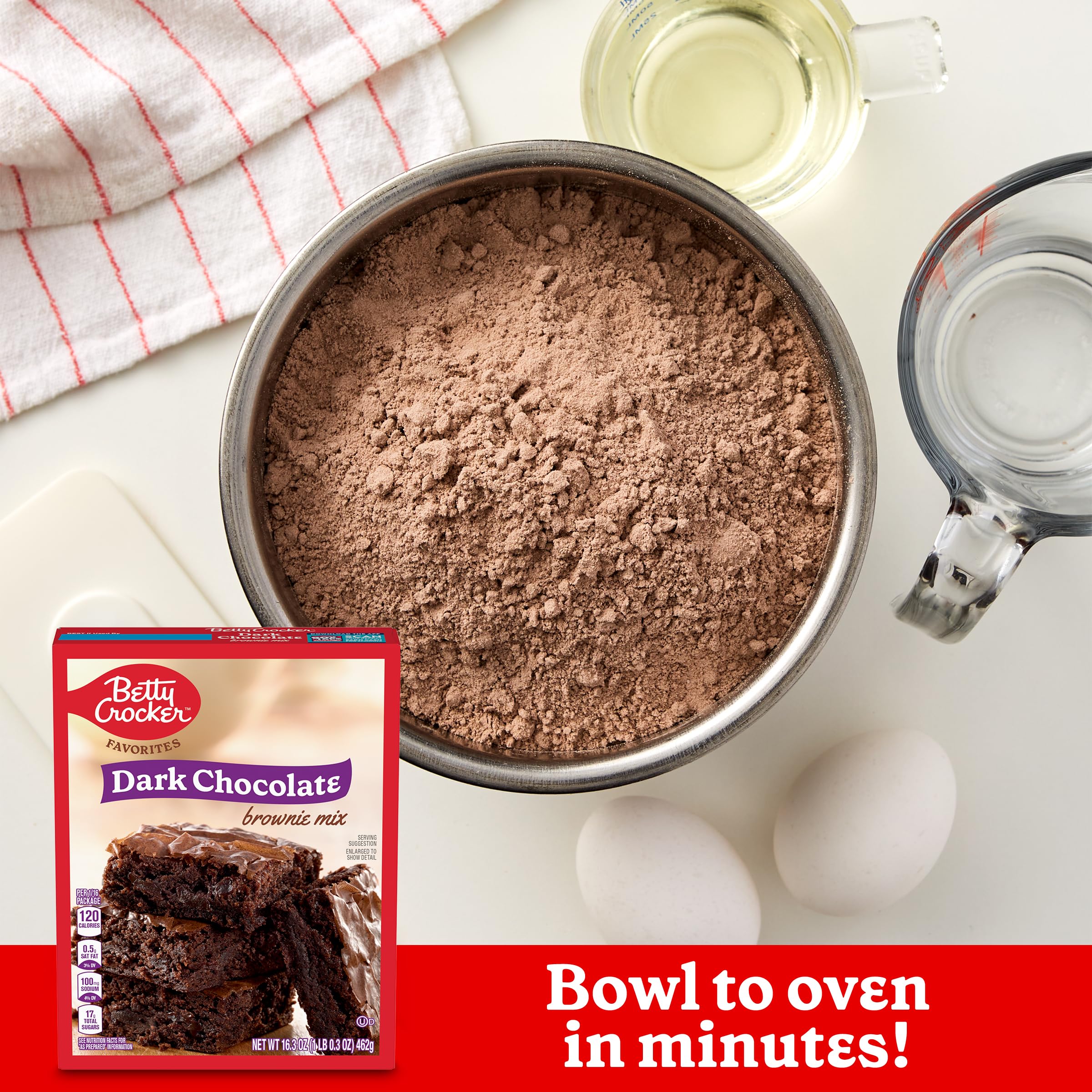 Betty Crocker Favorites Dark Chocolate Brownie Mix, 16.3 oz. (Pack of 12) - Image 4