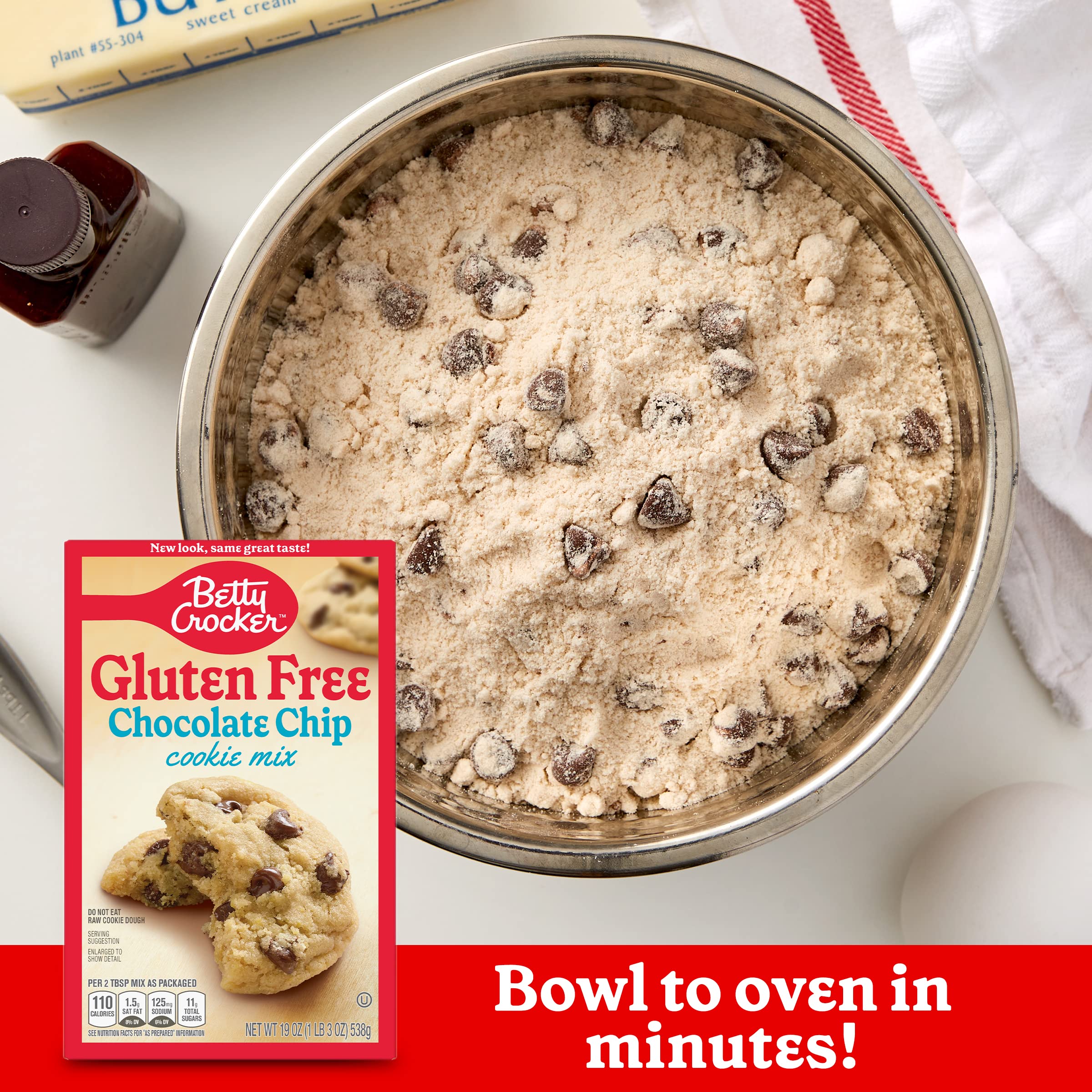 Betty Crocker Gluten Free Chocolate Chip Cookie Mix, 19 oz. - Image 3