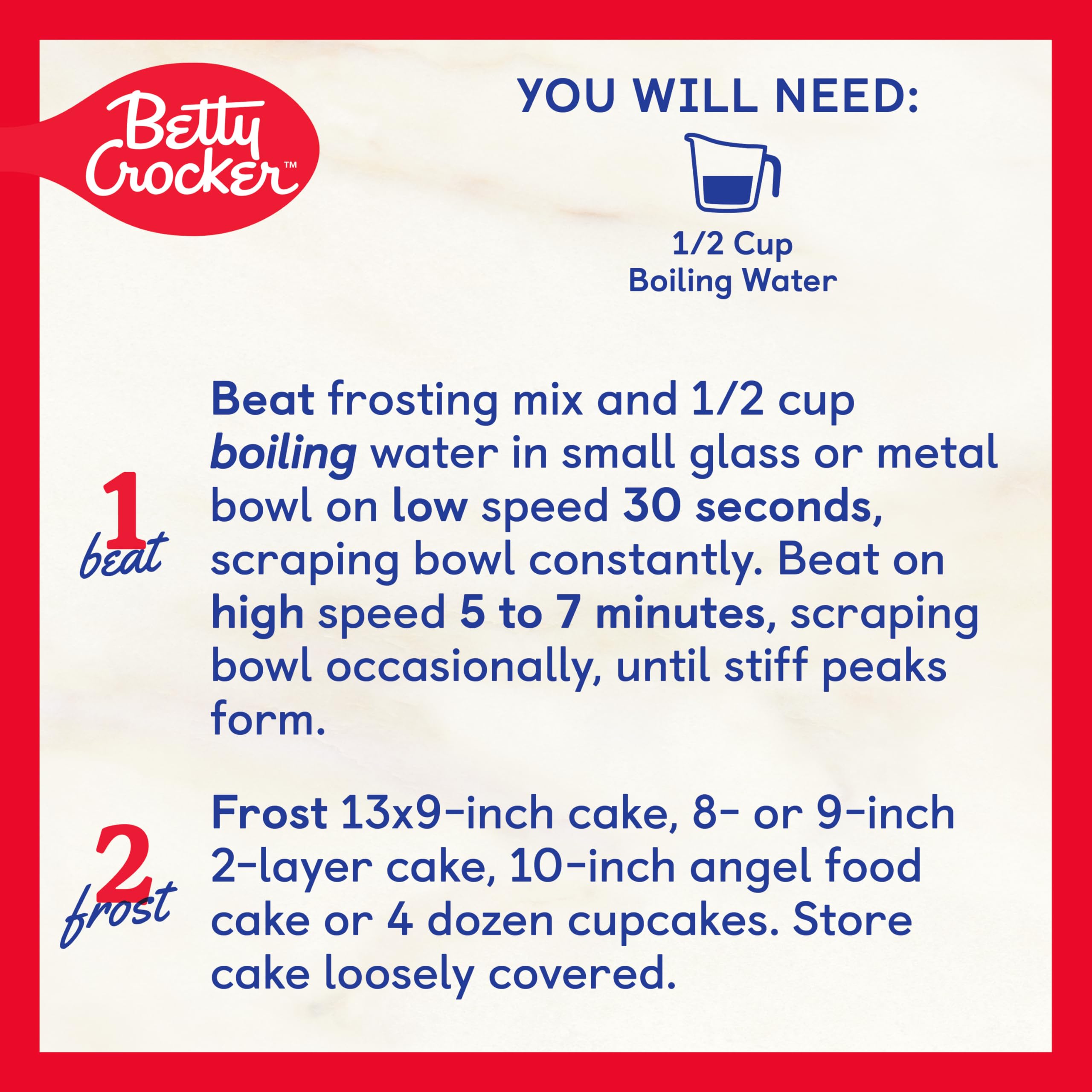 Betty Crocker HomeStyle Fluffy White Frosting Mix, 7.2 oz. (Pack of 12) - Image 4