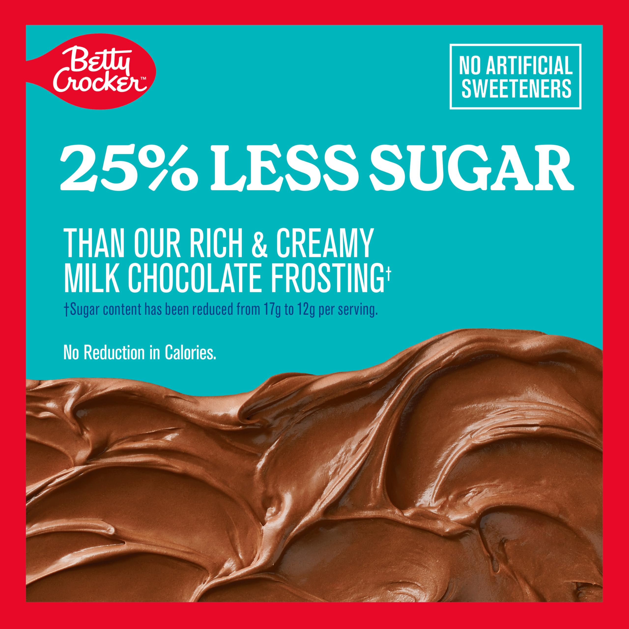 Betty Crocker Lower Sugar Frosting, Milk Chocolate Flavored, 15.75 oz - Image 3