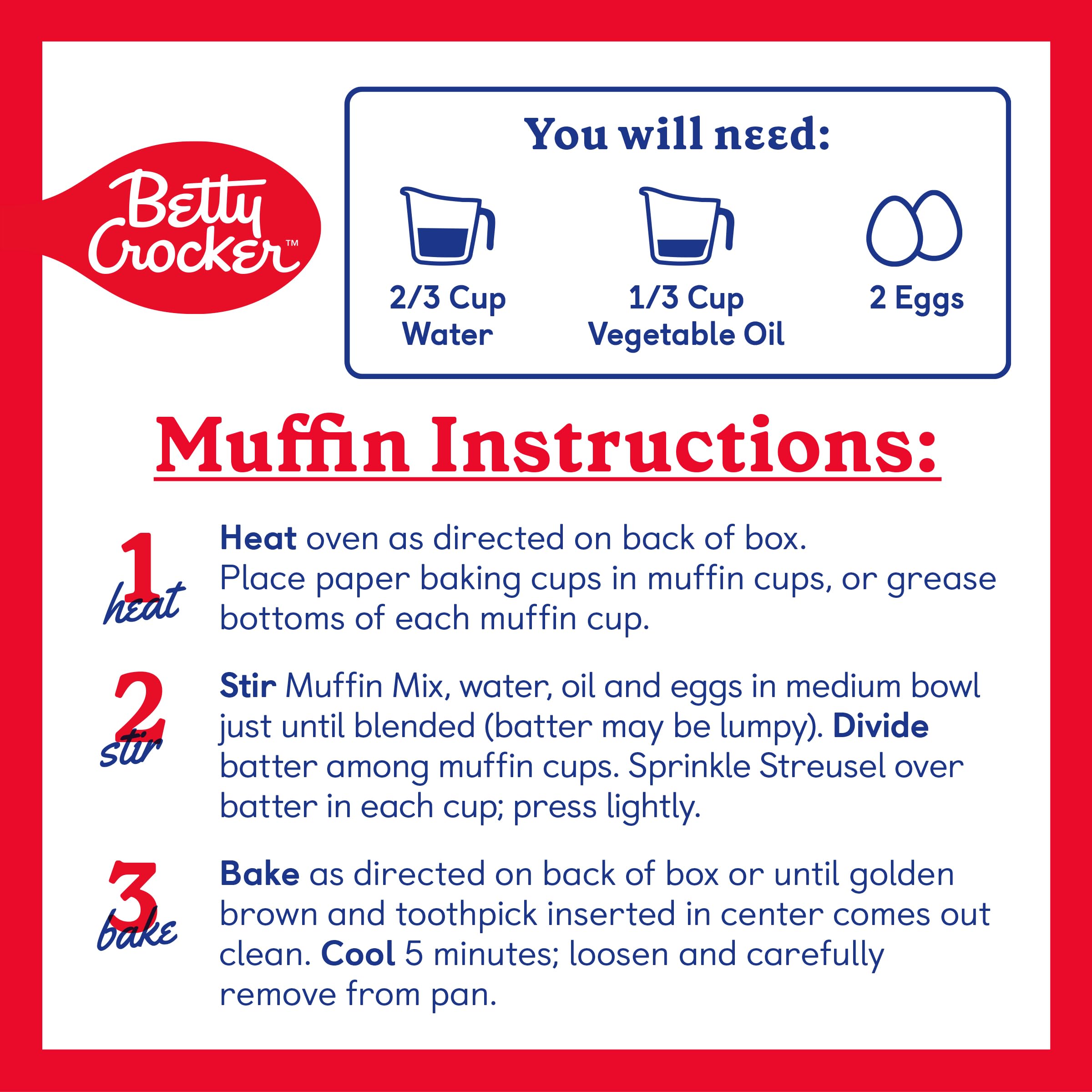 Betty Crocker Muffin and Quick Bread Mix, Lemon Poppy Seed With Streusel, 14.5 oz (Pack of 12) - Image 5