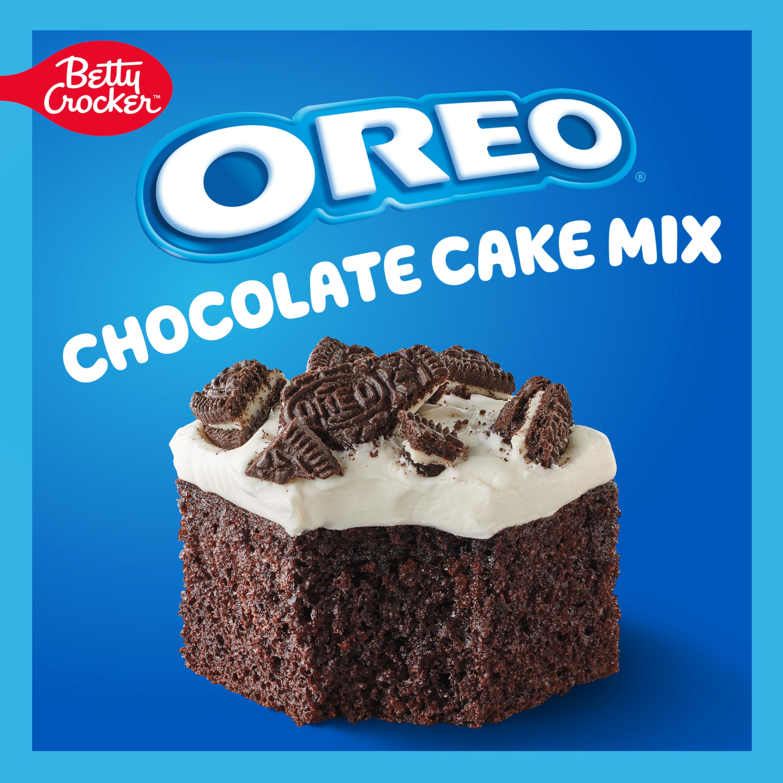 Betty Crocker OREO Chocolate Cake Mix, Chocolate Cake Baking Mix With OREO Cookie Pieces, 9.3 oz - Image 3