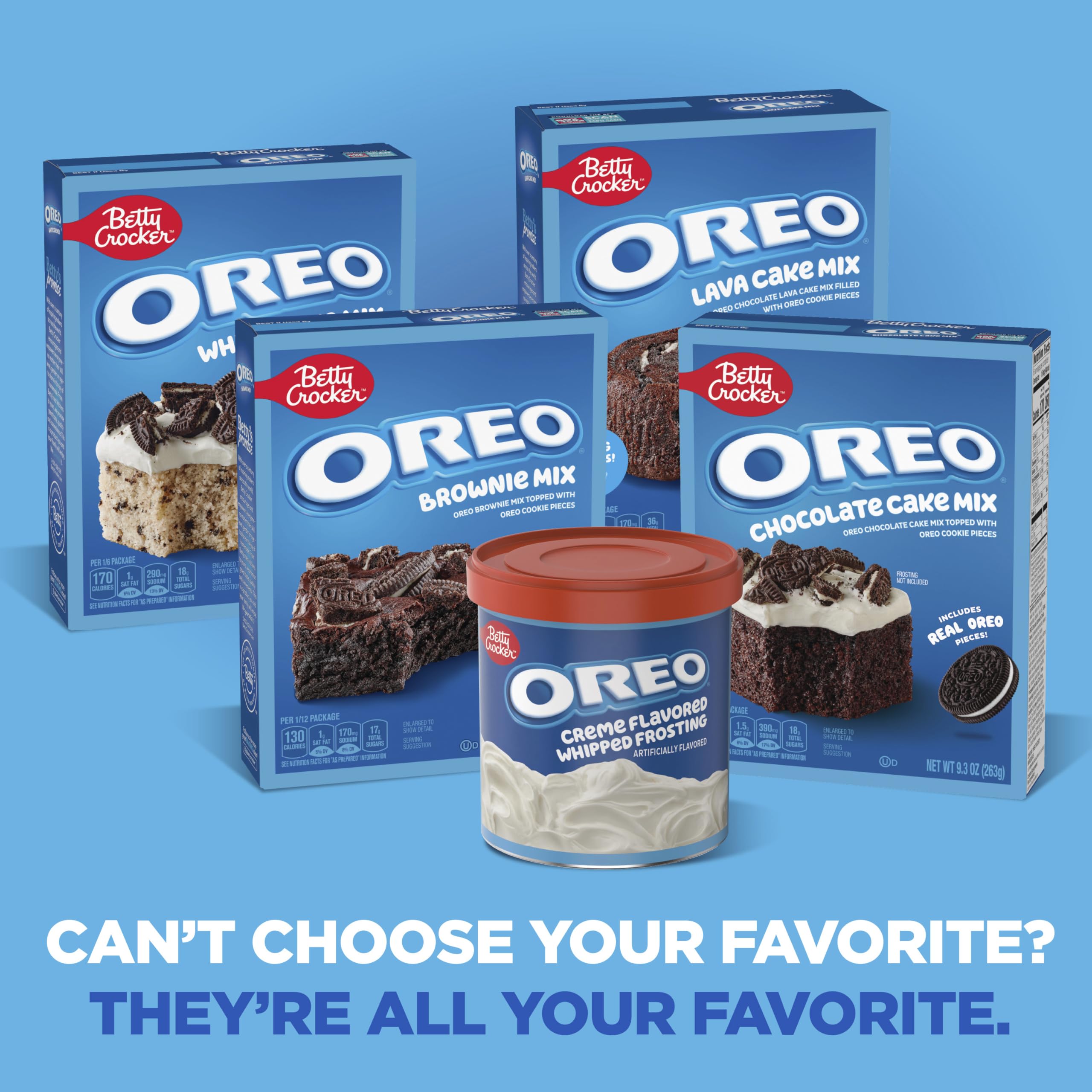 Betty Crocker OREO Chocolate Cake Mix, Chocolate Cake Baking Mix With OREO Cookie Pieces, 9.3 oz - Image 8