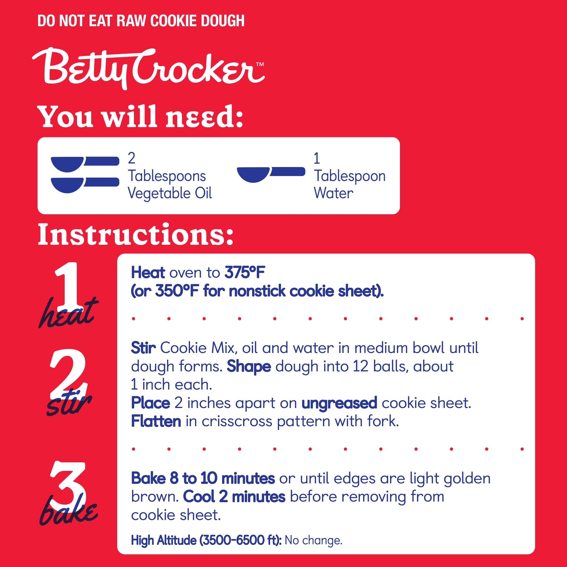 Betty Crocker Peanut Butter Cookie Mix, Makes twelve (12) 2-inch Cookies, 7.2 oz. - Image 8